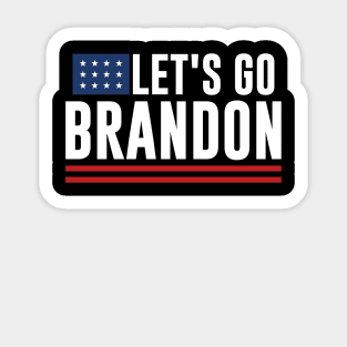 Funny Let's Go Brandon! Meme Retro Vintage American Flag Sticker